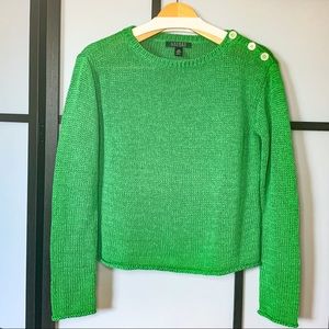 Lauren Ralph Lauren green cropped sweater